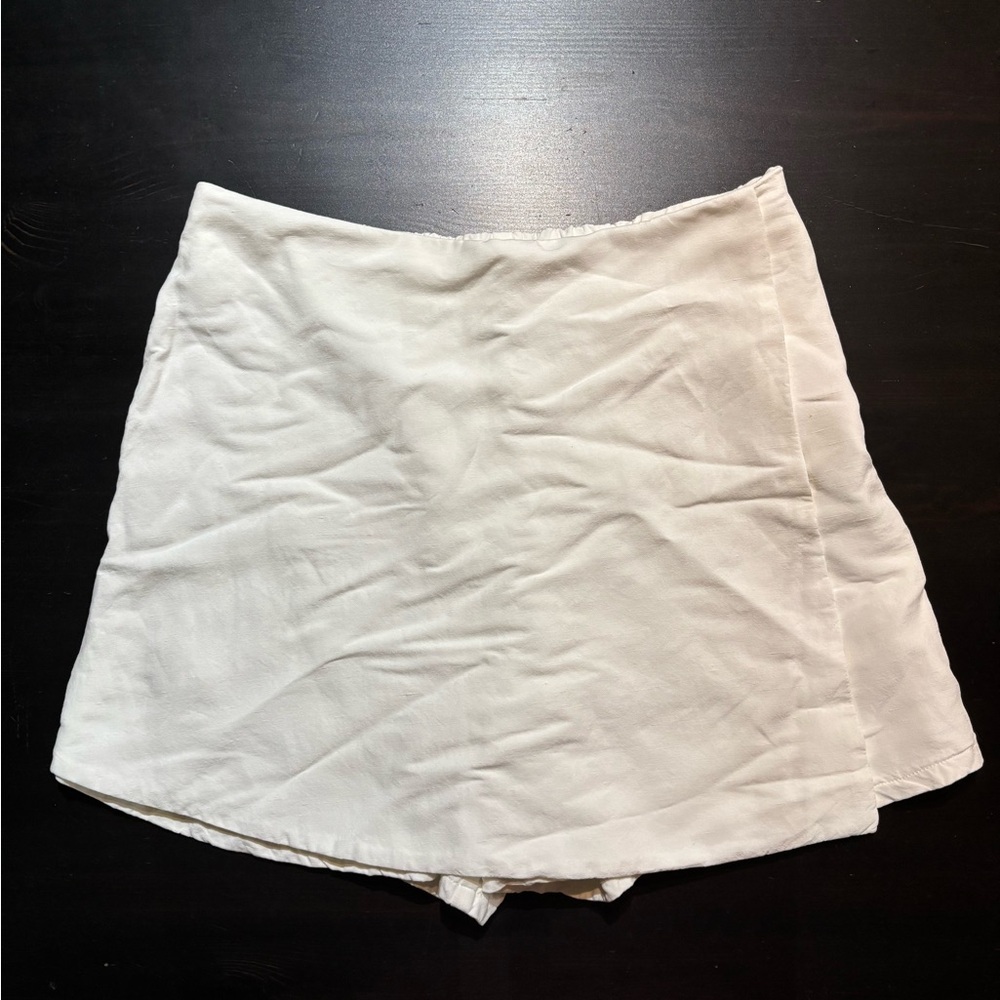 White Mini Skort from Dailystory